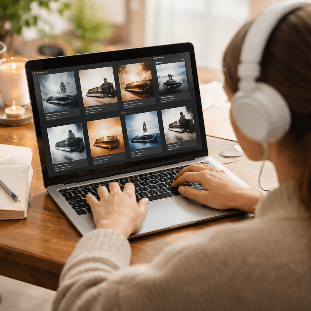 curated playlists for piano focus music on streaming platforms