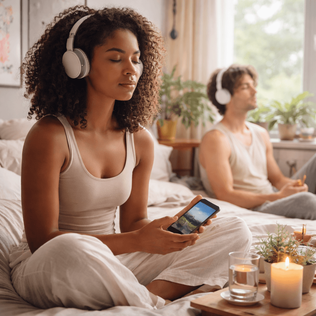 relaxing meditation music playlist on Insight Timer and SoundCloud